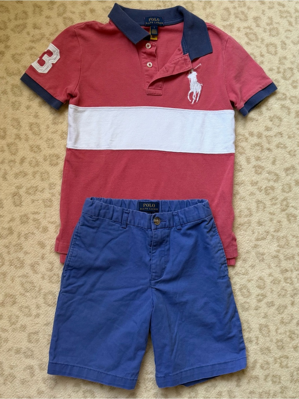 Bundle of boys summer shorts and tops (Mostly Polo by Ralph Lauren, size 7) - Picture 4 of 16